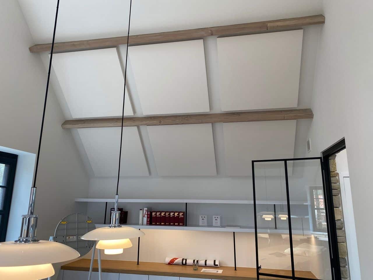 Ilot acoustique plafond sur mesure blanc